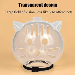 calmguard cat grooming helmet & anti-bite cat muzzle