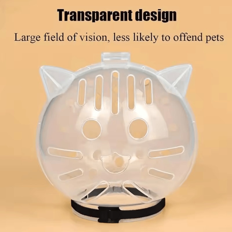 CalmGuard Cat Grooming Helmet AntiBite Cat Muzzle 0
