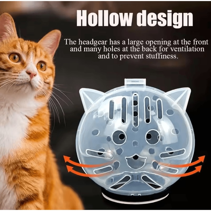 CalmGuard Cat Grooming Helmet AntiBite Cat Muzzle 1