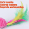 FeatherChase Interactive Cat Toy Mouse With Colorful Feathers 2