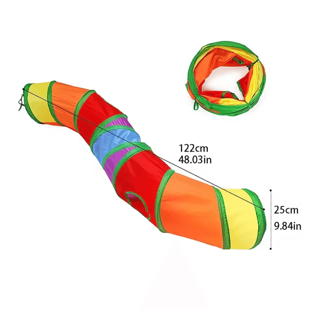 CozyTrail Cat Tunnel Toy With Crinkle Play Design 4