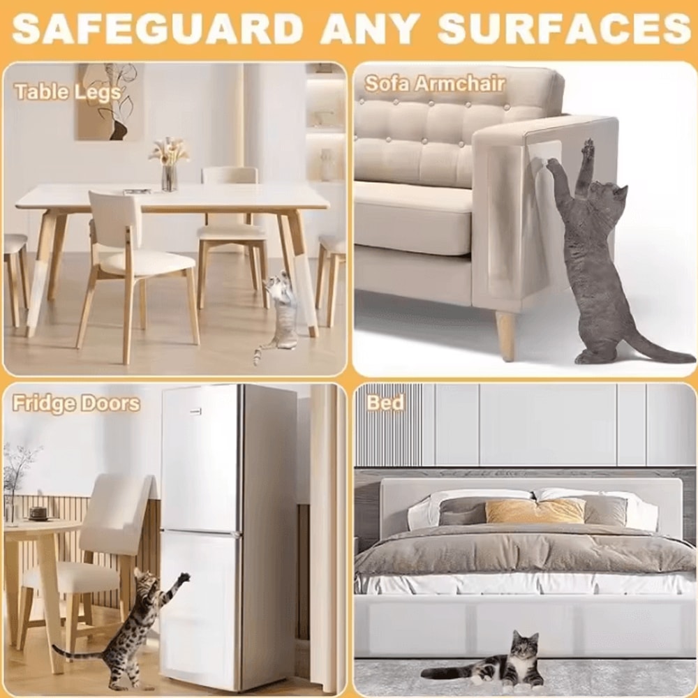 ClearShield Cat Scratch Furniture Protector For Sofas Tables 4