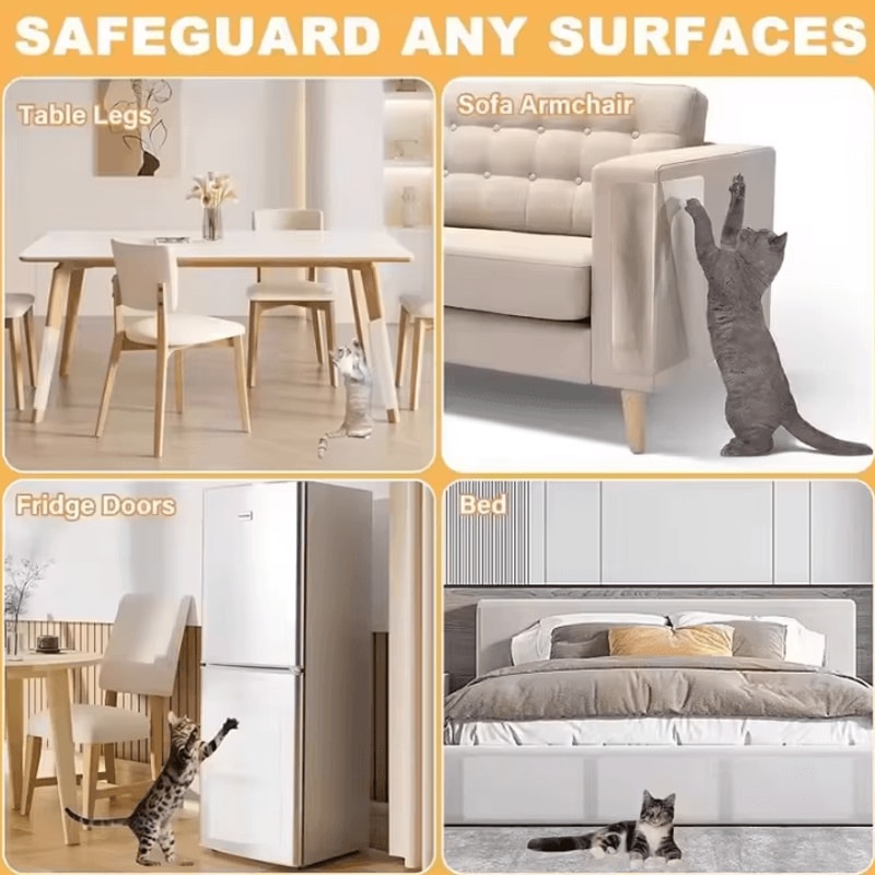 ClearShield Cat Scratch Furniture Protector For Sofas Tables 4