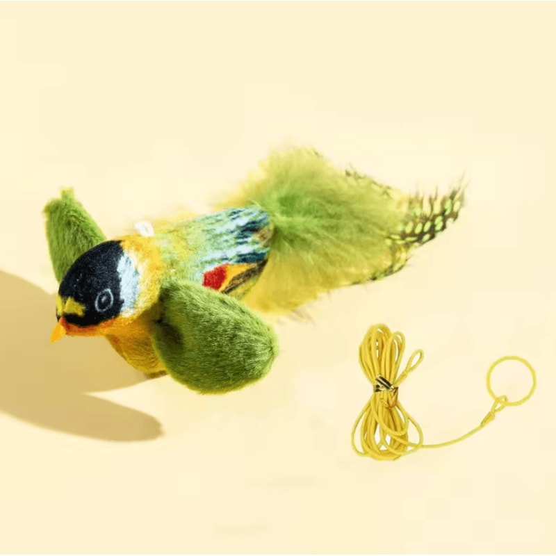 BirdFlutter Interactive Cat Door Toy With Catnip Squeaky Bird 3