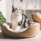 BambooHaven Cozy Pet Bed Basket For Cats Small Dogs 1