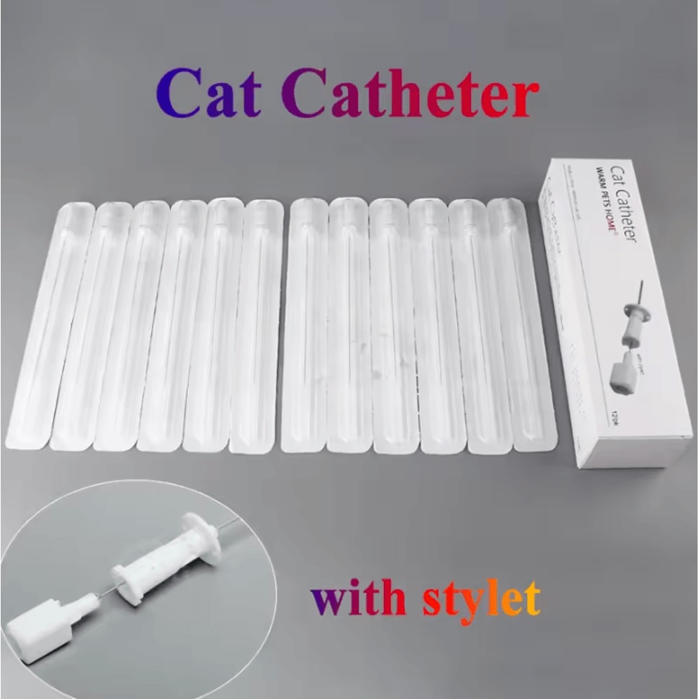 Veterinary Cat Urinary Catheter With Stylet 3Fr 4Fr 0