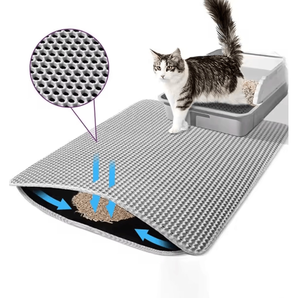 Waterproof Double Layer Cat Litter Trapping Mat 0