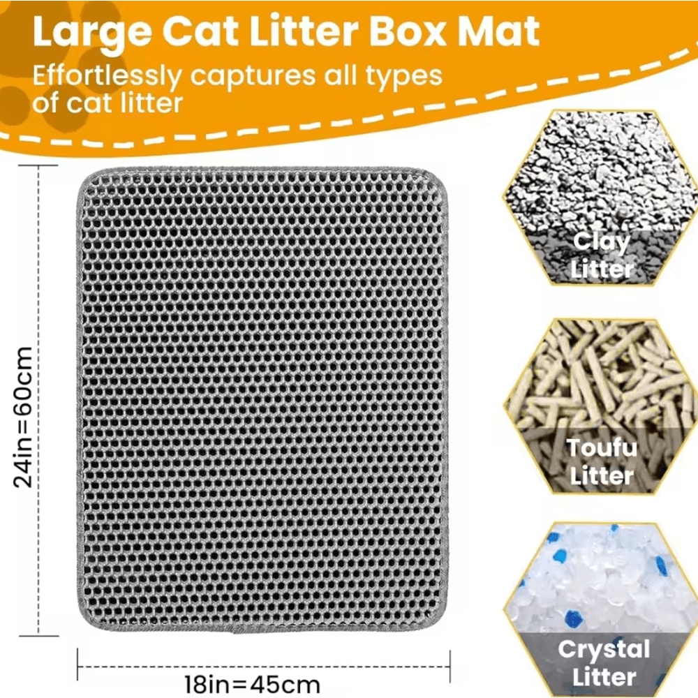 Waterproof Double Layer Cat Litter Trapping Mat 1