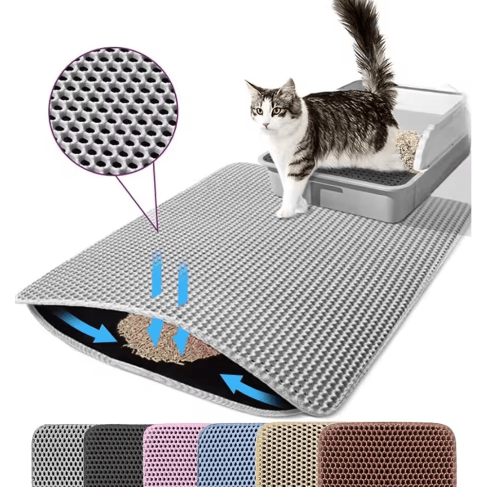 Waterproof Double Layer Cat Litter Trapping Mat 5