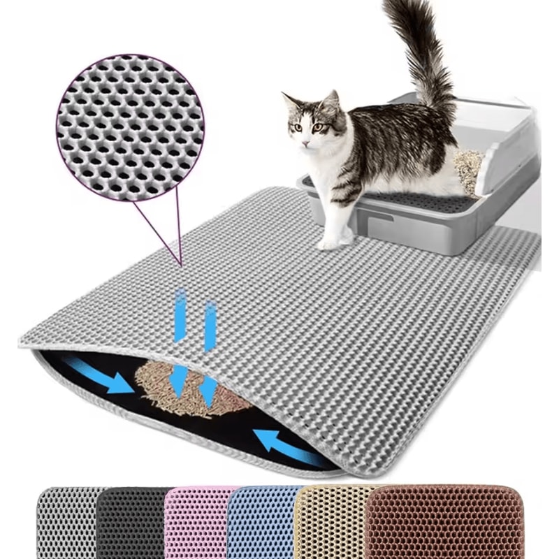 Waterproof Double Layer Cat Litter Trapping Mat 5