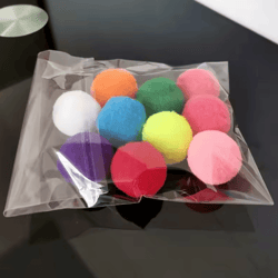 10pcs colorful plush ball cat toys for interactive indoor play