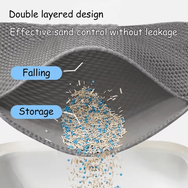 90x60CM Waterproof Double Layer Cat Litter Trapping Mat 1