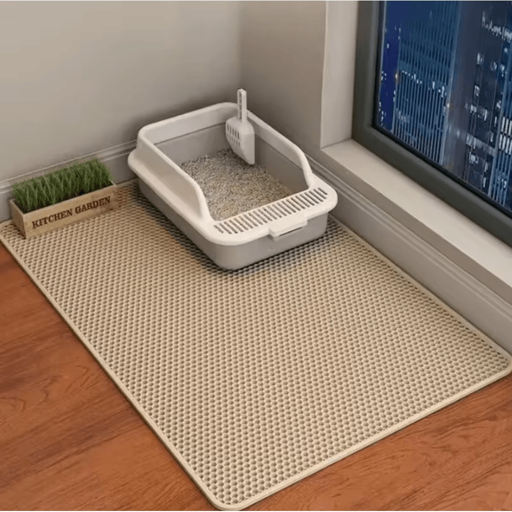 90x60CM Waterproof Double Layer Cat Litter Trapping Mat 4