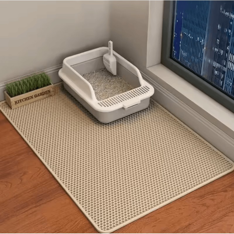 90x60CM Waterproof Double Layer Cat Litter Trapping Mat 4