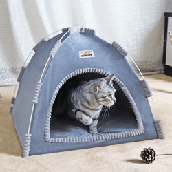 foldable breathable cat tent house with cooling mat