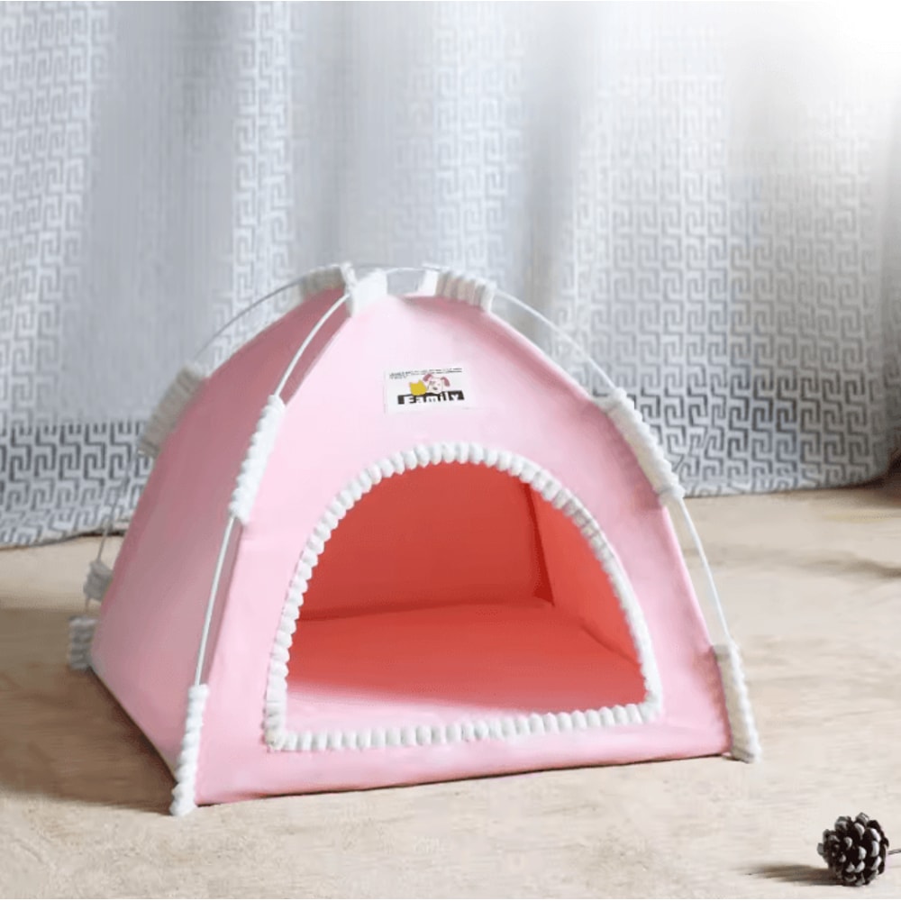 Foldable Breathable Cat Tent House With Cooling Mat 6