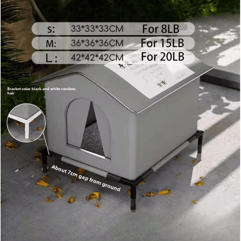 Waterproof Outdoor Cat Small Dog Winter House Bed 3