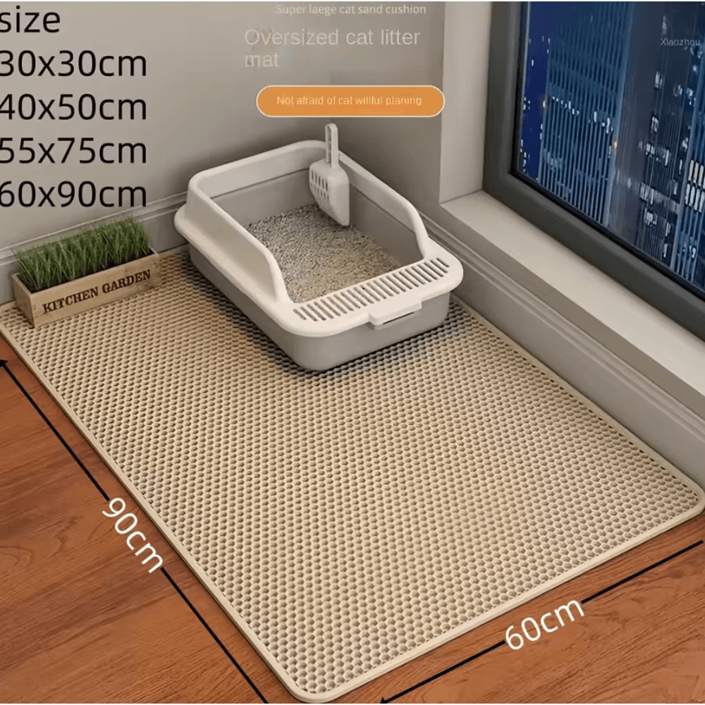 Large Waterproof Double Layer Cat Litter Trapping Mat 0