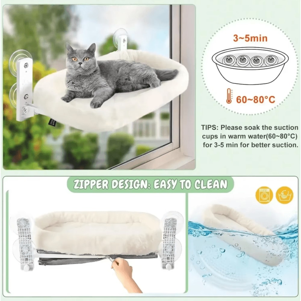 Foldable Cat Window Hammock Bed With Strong Suction Cups 1