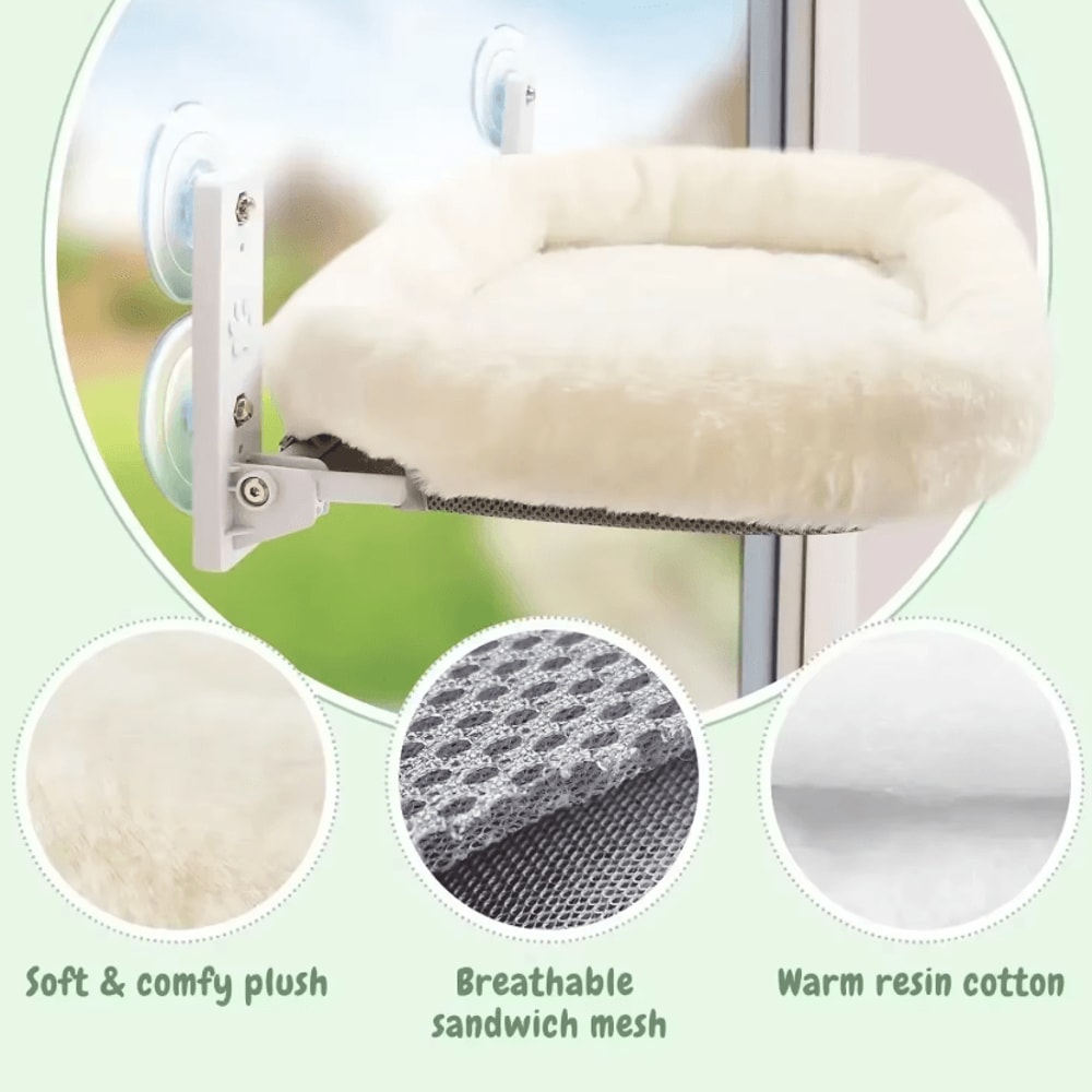 Foldable Cat Window Hammock Bed With Strong Suction Cups 3