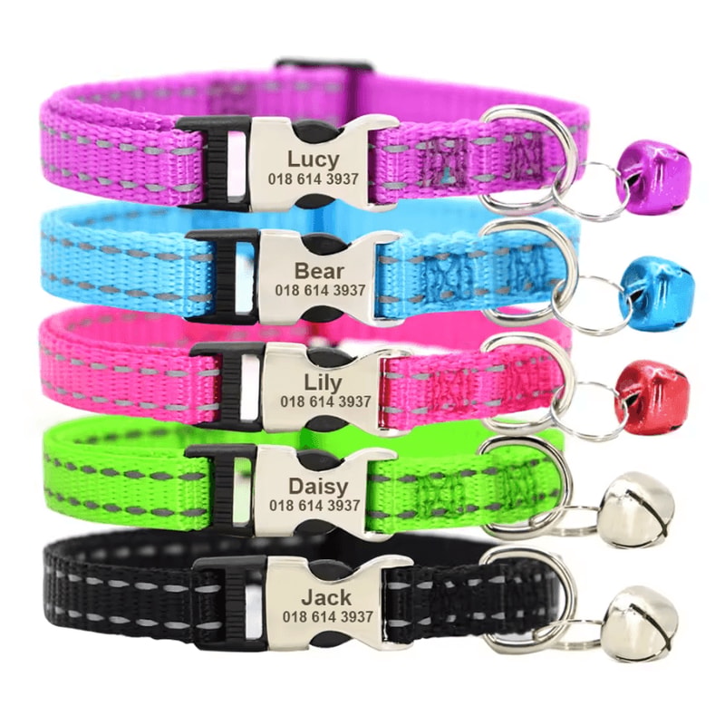 Personalized Safety Cat Collar With Free Engraved Name Tag 1