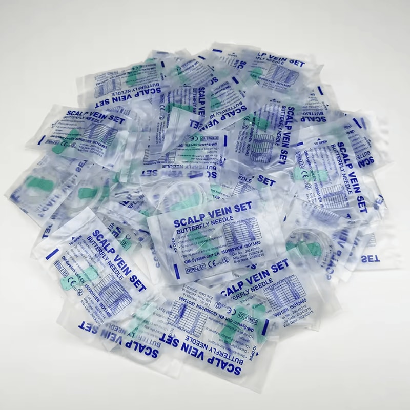 100PCS Disposable Veterinary Butterfly Infusion Needles 4
