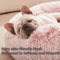 Calming Plush Faux Fur Donut Pet Bed For Cats Small Dogs 1