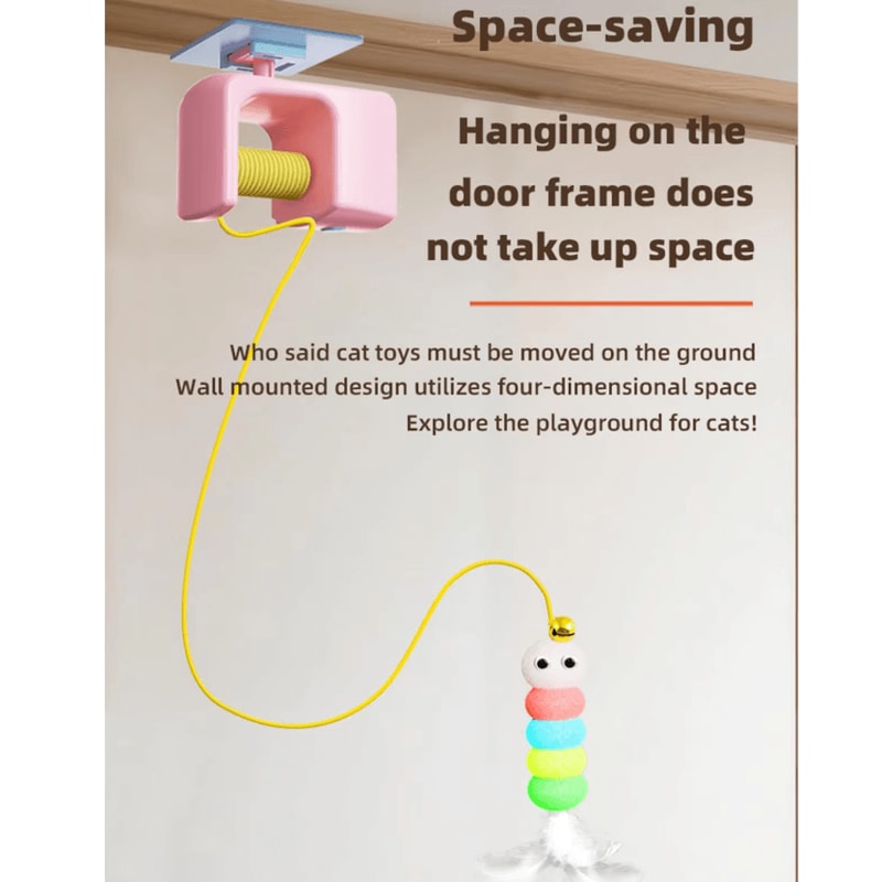 Smart DoorHanging Cat Teaser Toy With YoYo Ball For Indoor Cats 2