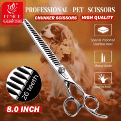 fenice 8-inch professional pet grooming scissors with japan 440c thinning shears