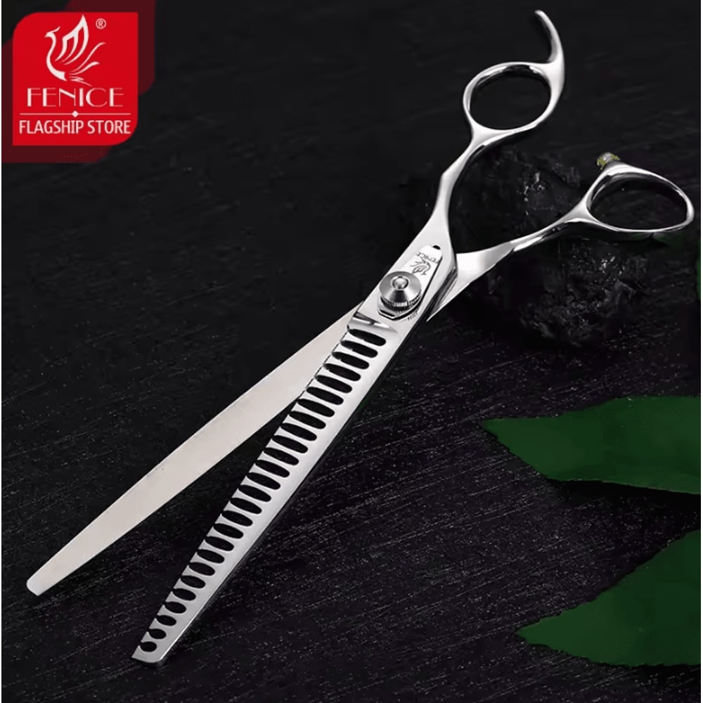 Fenice 8Inch Professional Pet Grooming Scissors With Japan 440C Thinning Shears 3