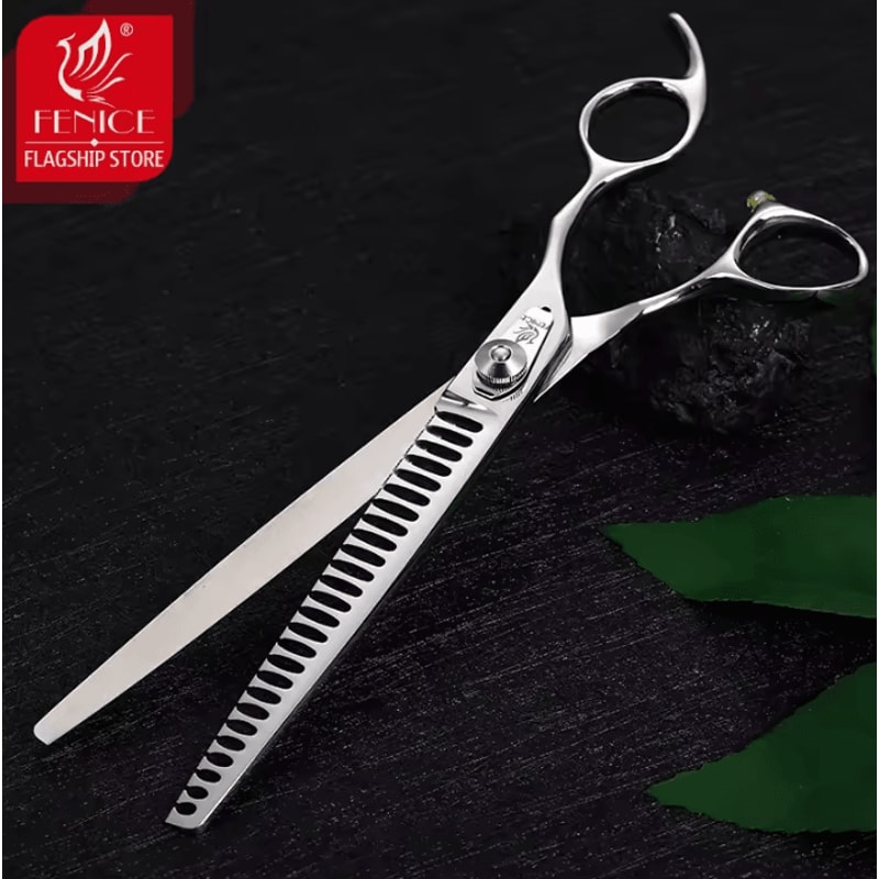 Fenice 8Inch Professional Pet Grooming Scissors With Japan 440C Thinning Shears 3