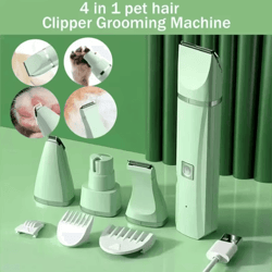 4-in-1 cordless pet grooming clippers with type-c charging & low noise trimmer