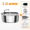 ROJECO Stainless Steel Cat Water Fountain Automatic Pet Drinking Dispenser For Cats Dogs 4