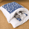 Kawaii Cat Cave Bed House For Indoor Cats Small Dogs Removable Cozy Pet Nest 0