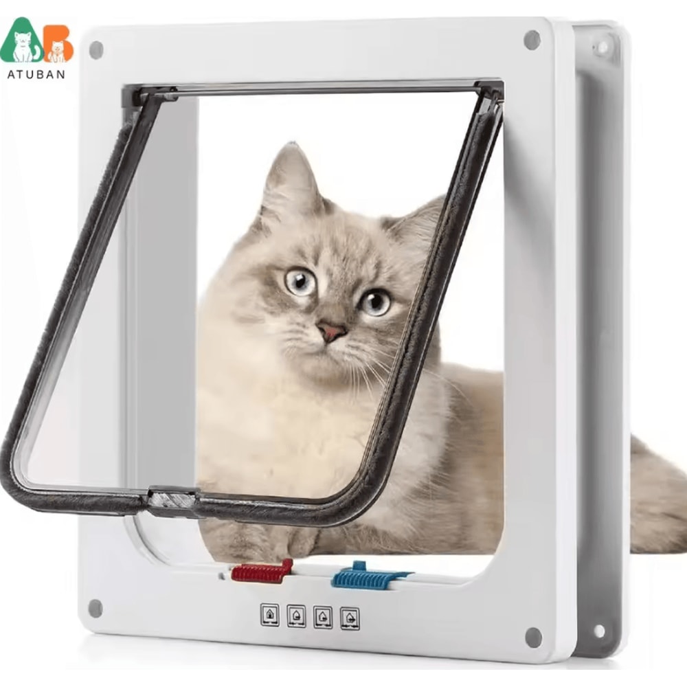 FreedomFlow 4Way Locking Cat Door For Interior Exterior Doors 3
