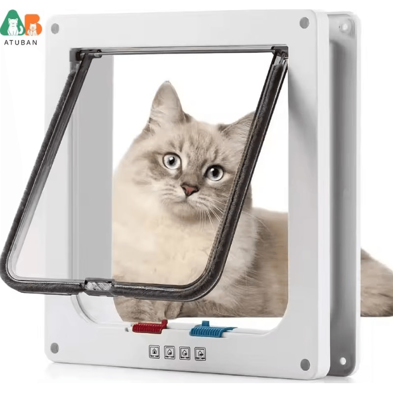 FreedomFlow 4Way Locking Cat Door For Interior Exterior Doors 3