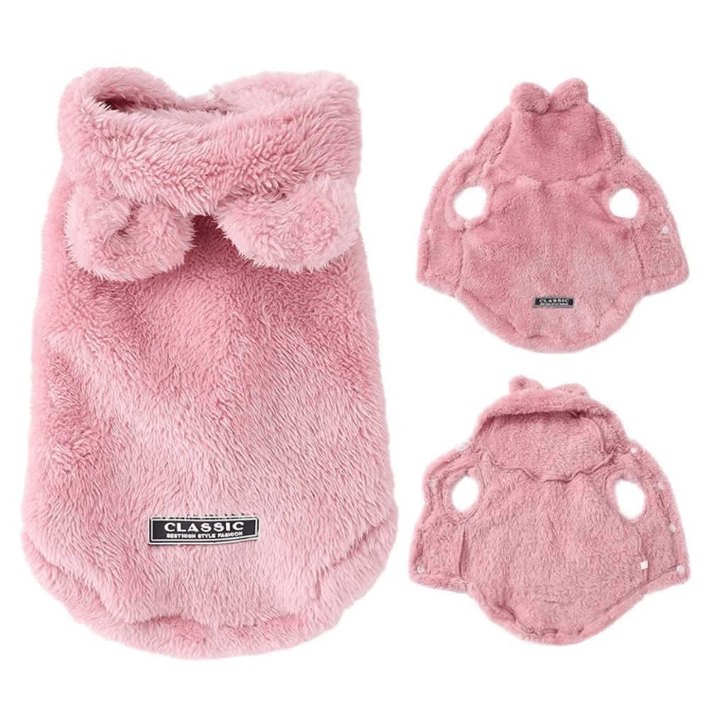 SnugglePaws Fleece Hoodie For Small Dogs Cats 0