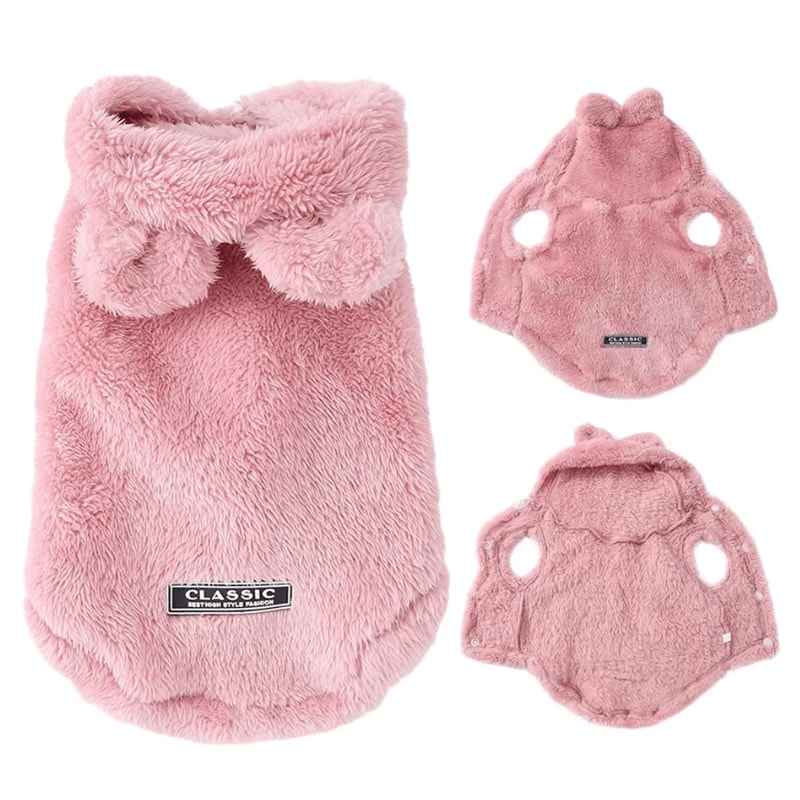 SnugglePaws Fleece Hoodie For Small Dogs Cats 0
