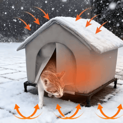 arcticshield outdoor cat house with insulated oxford shelter