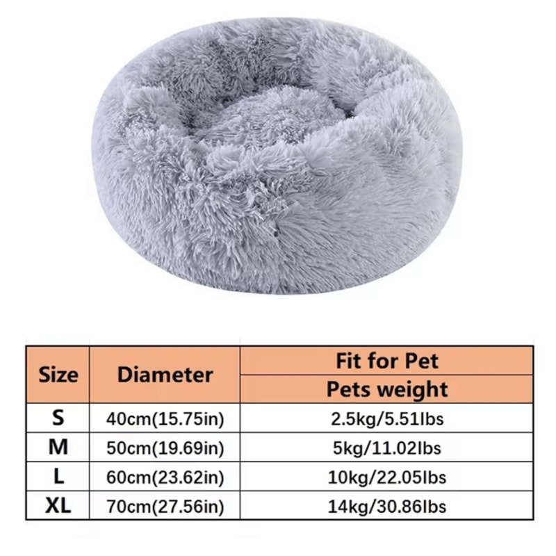 CloudNest Plush Donut Pet Bed For Cats Small Dogs 4