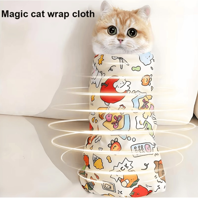 CalmWrap AntiScratch Cat Grooming Burrito Wrap 0