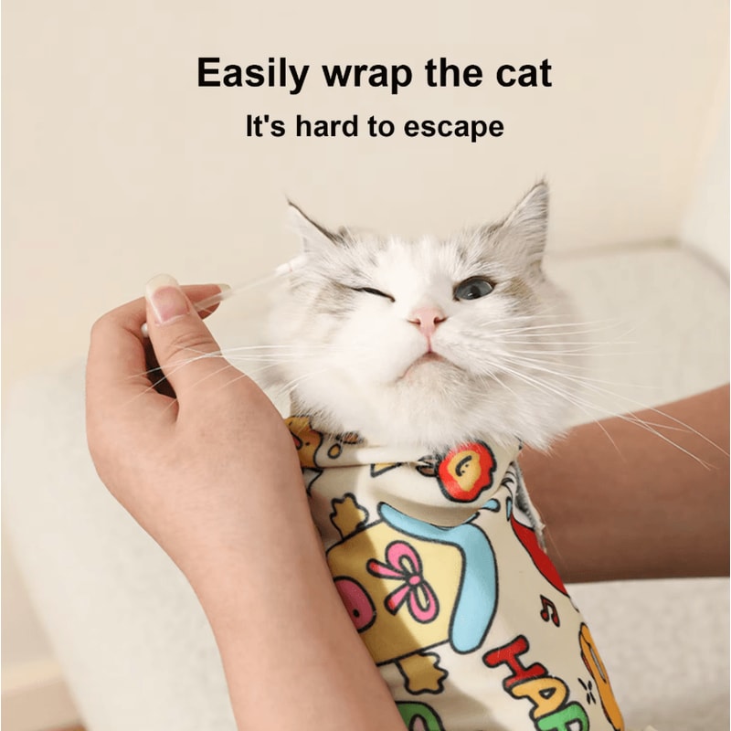 CalmWrap AntiScratch Cat Grooming Burrito Wrap 1