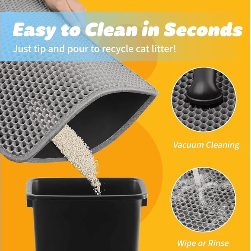 TrapEase Waterproof DoubleLayer Cat Litter Mat 1