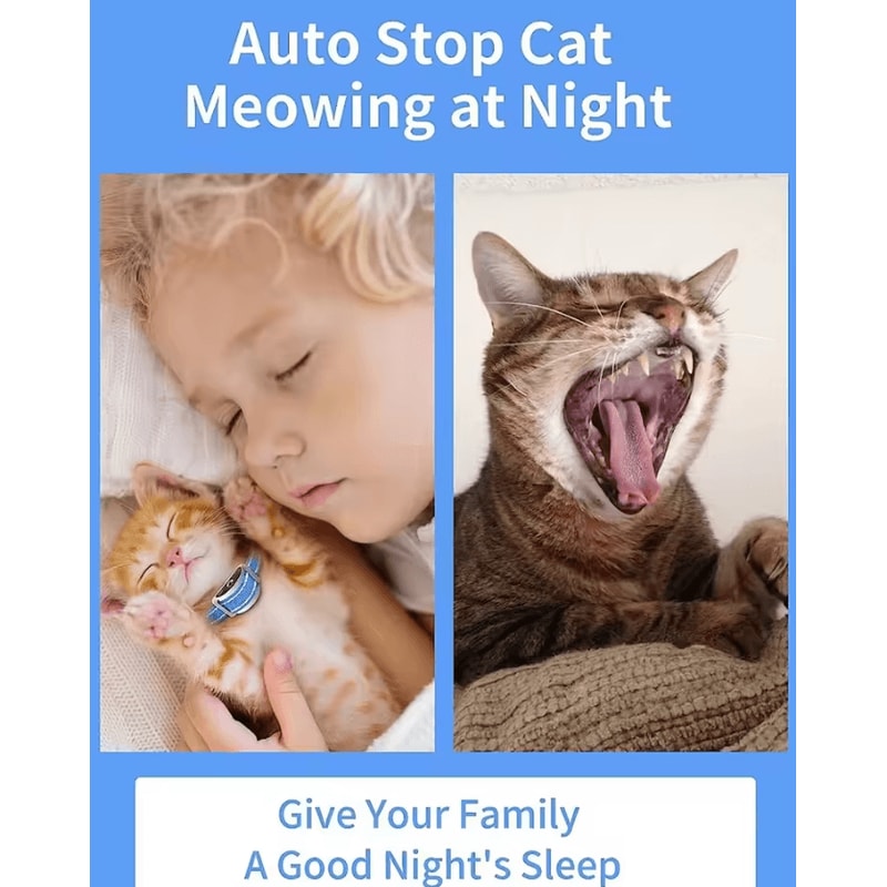 QuietPaws Smart AntiMeow Training Collar For Cats 1