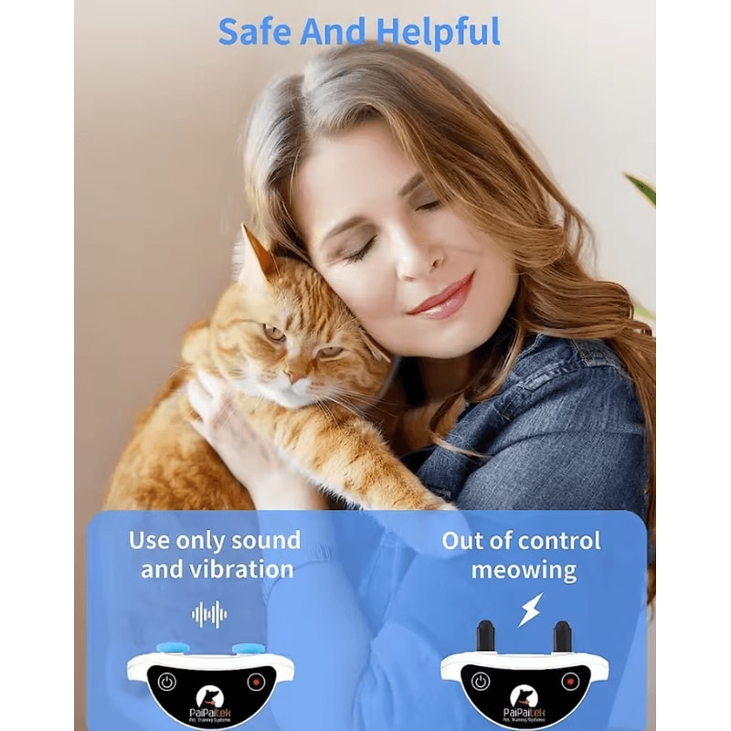 QuietPaws Smart AntiMeow Training Collar For Cats 2