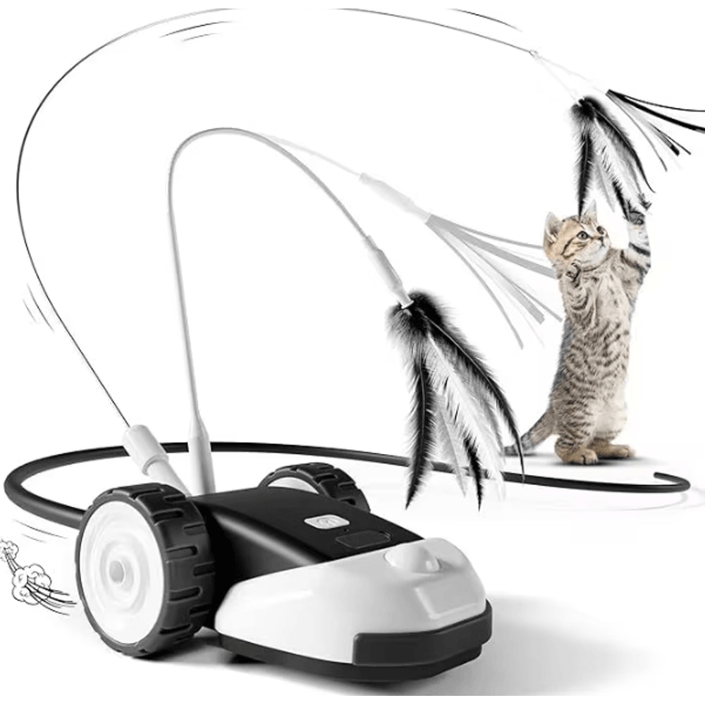ZoomPaws Smart Moving Toy Car For Cats Small Dogs 4