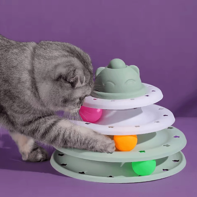 SpinPaws 4Level Interactive Cat Toy Tower 0