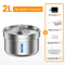 FreshFlow ROJECO Stainless Steel Cat Water Fountain 4