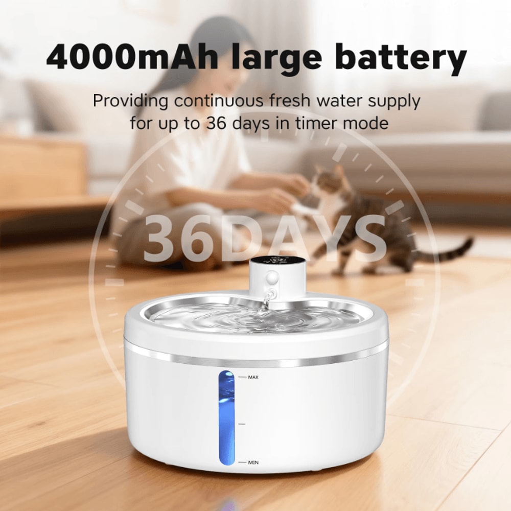 AquaSense 25L Smart Rechargeable Cat Water Fountain 0