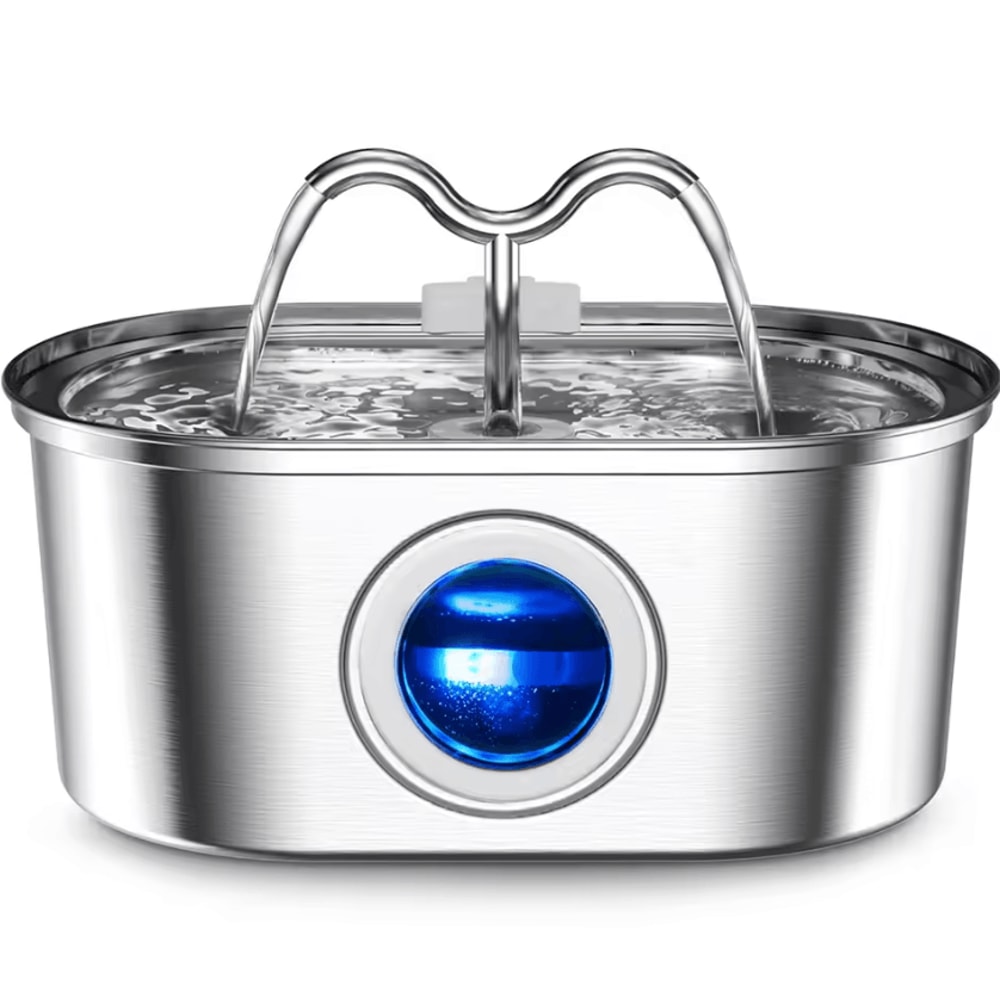 GlowFlow 32L Stainless Steel Cat Water Fountain 3